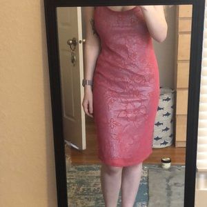 UNIQUE METALLIC Hawaiian floral print dress